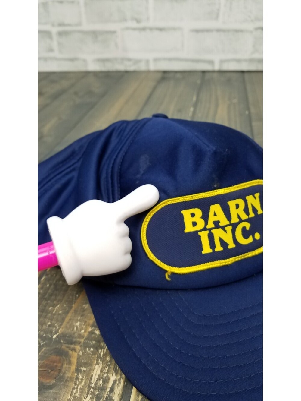 Vintage - BARN INC. Logo Patch BLUE Wear Guard Work Clothes Farm Truck Hat Cap - Picture 8 of 9